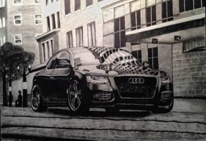 Audi rajz autó rajz