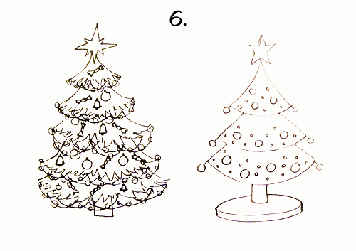 karácsonyfa rajz 6